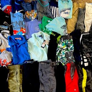 Boys 7/8 summer bundle t shirts shorts